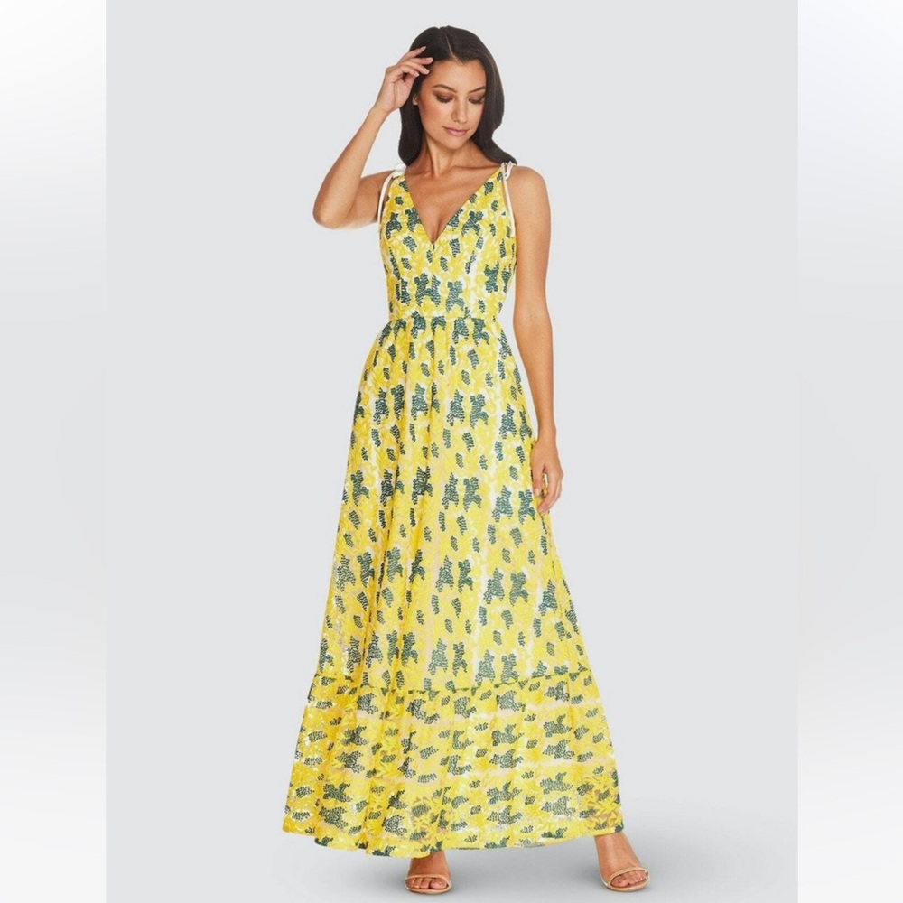 Dress the Population Sunny Dress Canary Wedding Guest Dress